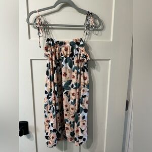 Show Me Your Mumu Angel Mini Dress Floral Steel Magnolia tie straps